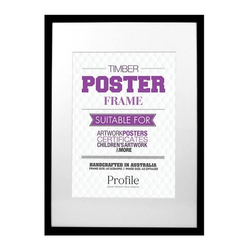 Profile Poster A2/A3 Frame - Black