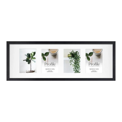 Profile Deluxe Black 25x76cm Photo Frame - 4x 5x7" Photos