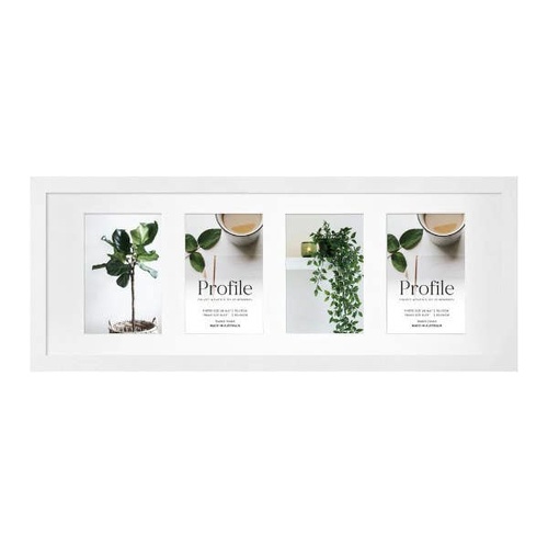 Profile Deluxe White 20x56cm Photo Frame - 4x 10x15cm Photos
