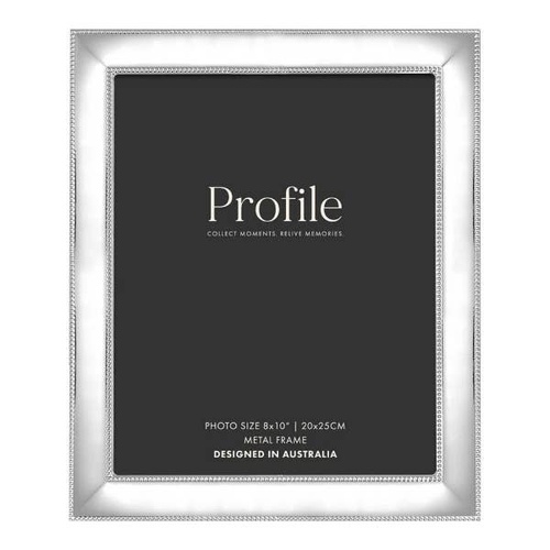 Profile Romance Silver Beaded  Metal 8x10" frame