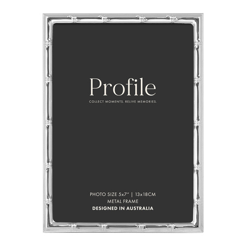 Profile Bamboo Silver Metal Photo Frame - 5x7"