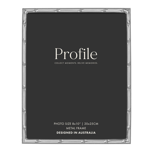 Profile Bamboo Silver Metal Photo Frame - 8x10"