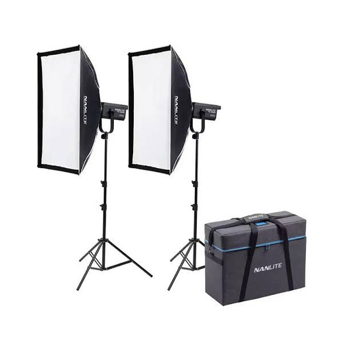 Nanlite FS200 Twin Kit 5600K Daylight LED Light and Stands (AC)