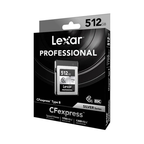 Lexar Pro 512GB TYPE B CFExpress Card SILVER SERIES 1750MBS
