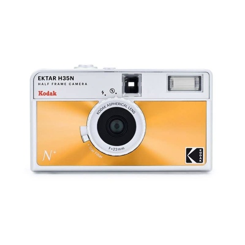 Kodak H35N Half Frame 35mm Film Camera w/Flash - Orange/Silver