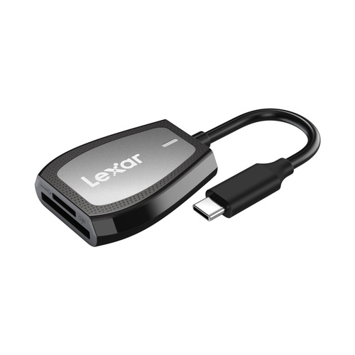 Lexar Pro Dual Slot SD/MicroSD Card Reader USB C