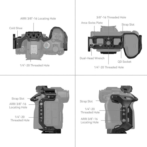 SmallRIG Cage Kit -4161 -Canon EOS R6 MK II - Black Mamba