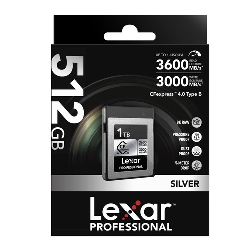 Lexar Pro 512GB CF Express Card - Type B 3600Mbs