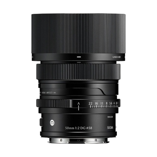 Sigma 50mm f/2 DG Contemporary Lens (L-Mount, Black, 58mm)