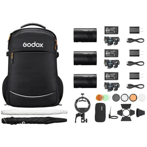 GODOX AD100 PRO II 3 Light Kit inc. Bag 