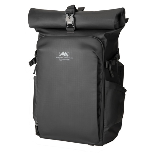 Summit Creative Large Metropolis 28L Roll Top Backpack - BLACK