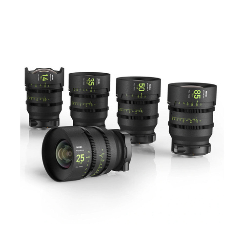 NiSi ATHENA PRIME Full Frame Kit, 14mm, 25mm, 35mm, 50mm, 85mm + Hard Case (PL Mount)