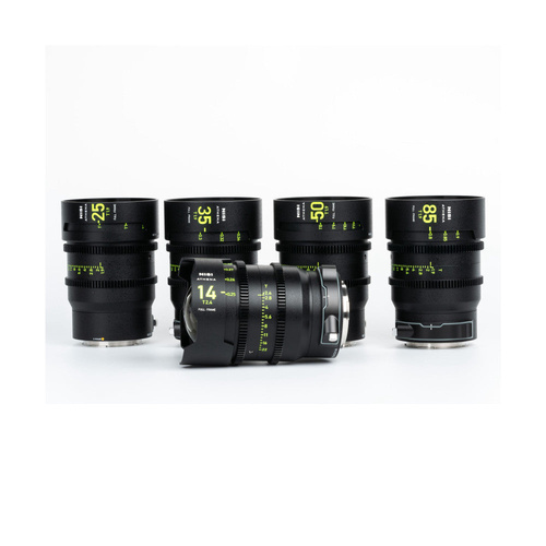 NiSi ATHENA PRIME Full Frame Cinema Lens Kit with 14mm, 25mm, 35mm, 50mm, 85mm and Case - L Mount