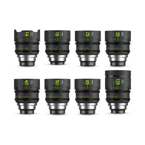 NiSi ATHENA PRIME Full Frame Cine Lens MASTER Kit with 8 Lenses + Hard Case (PL Mount)