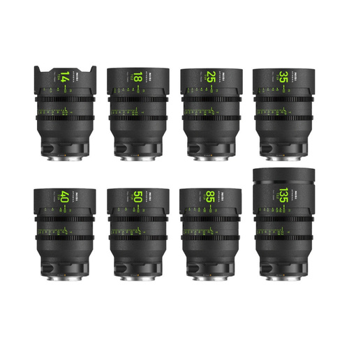 NiSi ATHENA PRIME Full Frame Cine Lens MASTER Kit with 8 Lenses + Hard Case (RF Mount)