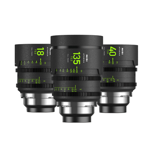 NiSi ATHENA PRIME Full Frame Cinema Lens Add-On Kit with 3 Lenses + Hard Case (PL Mount)