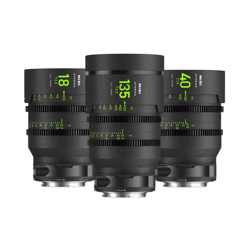 NiSi ATHENA PRIME Full Frame Cinema Lens Add-On Kit with 3 Lenses + Hard Case (L Mount)