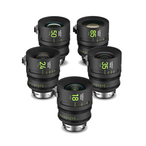 NiSi Aureus Prime Full Frame T1.4 Cinema Lens Kit - 18/24/35/50/85mm + Case (PL Mount)