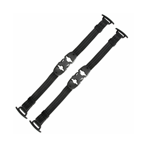 Summit Creative Tenzing Front Buckle Strap Set of 2 (Reflective Black)