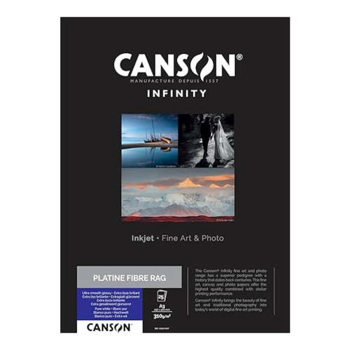 Canson Platine Fibre Rag 310gsm A3 Paper - 25 Sheets
