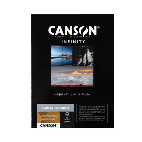 Canson BARYTA PRESTIGE II 340GSM A3+ 25 Sheets