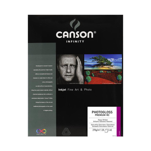 Canson PHOTOGLOSS PREM RC 270GSM A2 x 25 Sheets
