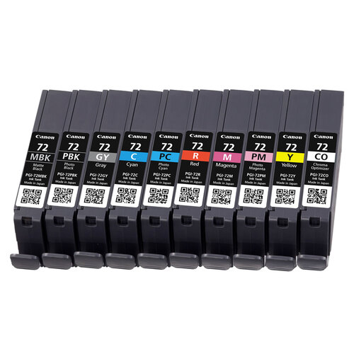 Canon PGI-72 Ink Tanks for Pixma PRO-10 - Set of 10