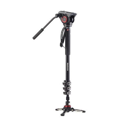 Manfrotto XPRO 4-Section Aluminium Monopod with Fluid Head & FLUIDTECH Base