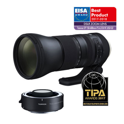 Tamron SP 150-600mm f/5-6.3 Di VC USD G2 Lens + Tamron Teleconverter X1.4 - Canon