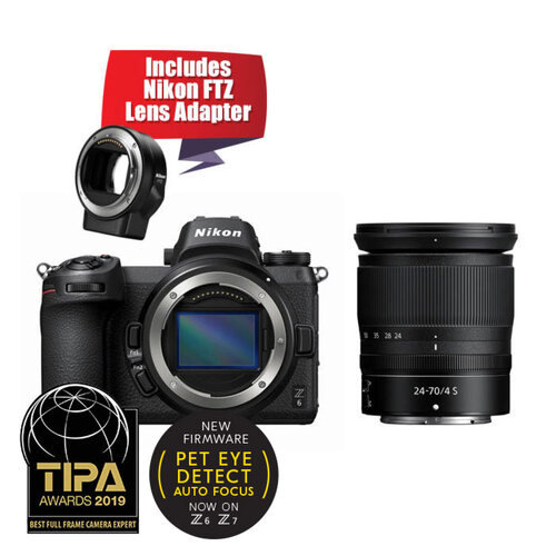 Nikon Z6 + 24-70mm f/4 Lens + FTZ Adapter