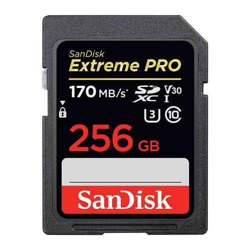 SanDisk Extreme Pro 256GB SDXC UHS-I 170MB/s Memory Card - V30