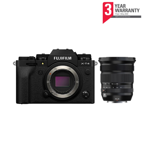 Fujifilm X-T4 Black + XF10-24mm F4 R lens