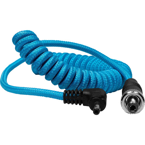 Kondor Blue Locking DC 2.1mm to Right Angle DC 1.35mm Coiled Cable