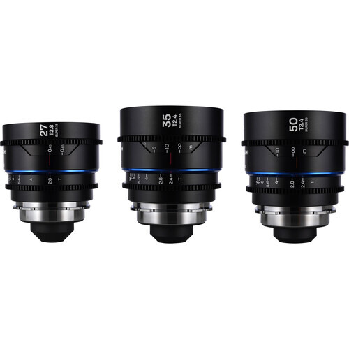 Laowa Nanomorph S35 Prime 3 Lens Bundle - ARRI PL & Canon EF - Blue Flare