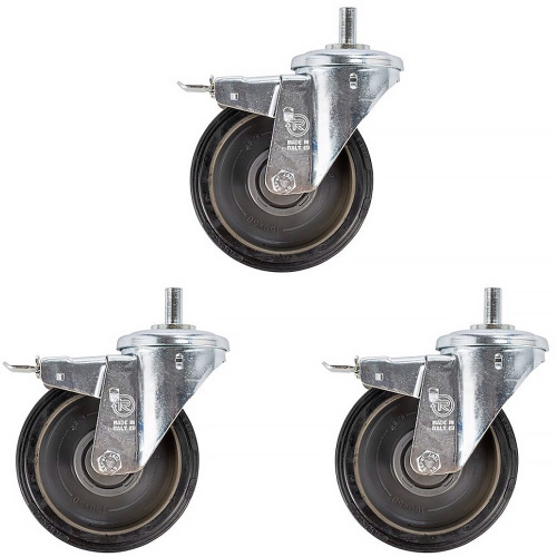 Manfrotto 374-10 Braked Wheel Set 160mm Diameter - M10 Thread