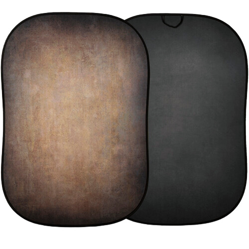 Manfrotto LL LB5721 Vintage Collapsible Background - Walnut/Pewter, 5 x 7'