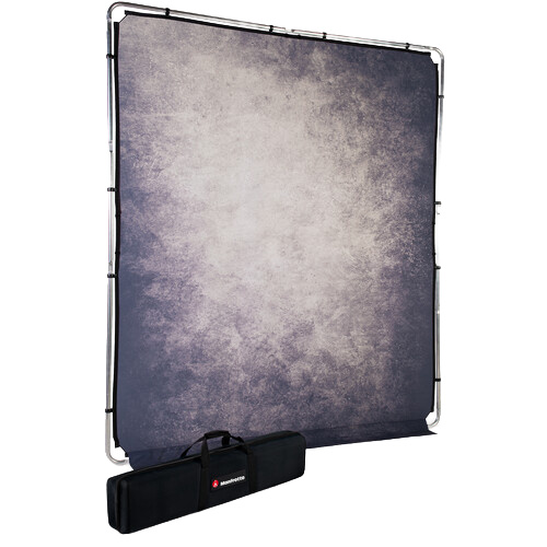 Manfrotto LL LB7928 EzyFrame Vintage Background Kit 6.5 x 7.5' - Smoke