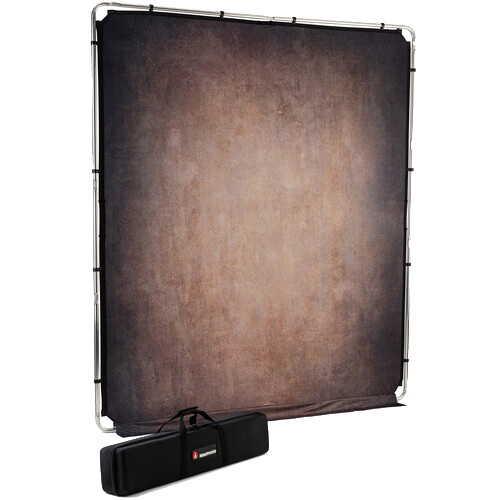 Manfrotto LL LB7934 EzyFrame Vintage Background Kit - 6.5 x 7.5', Walnut
