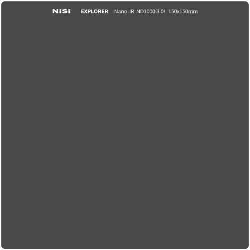 NiSi Explorer Collection 150x150mm Nano IR Neutral Density Filter - ND1000 (3.0) - 10 Stop