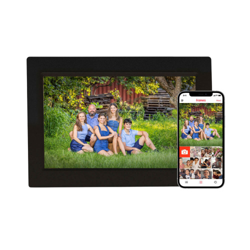 FireFly Frameo 10.1'' Wi-Fi Digital Photo Frame 32GB Storage Glass (Black)