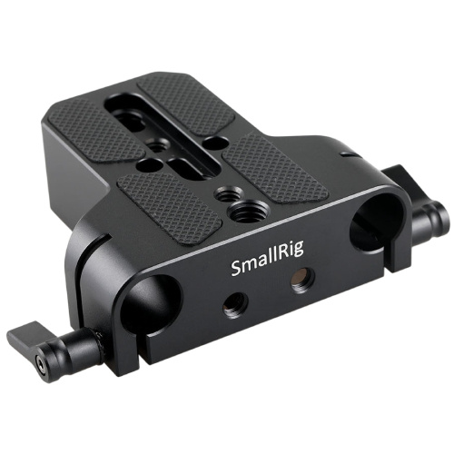 SmallRig Bottom Mount Plate with Dual 15mm Rod Clamp 1674