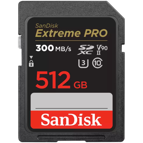 SanDisk Extreme Pro SDHC and SDXC UHS-II cards - 512GB, SDXC
