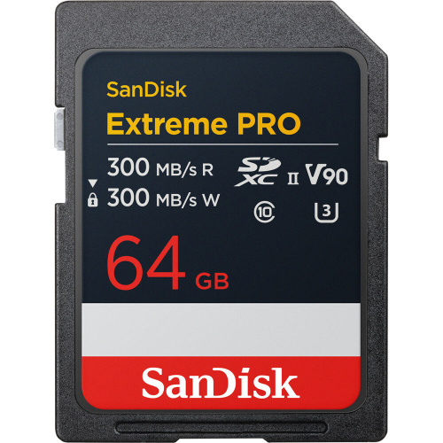 SanDisk Extreme Pro 64GB SDXC UHS-II 300MB/s Memory Card - V90