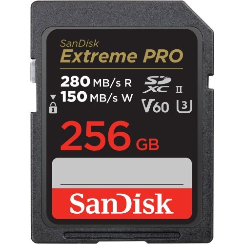 SanDisk Extreme Pro 256GB SDXC UHS-II 280MB/s Memory Card - V60