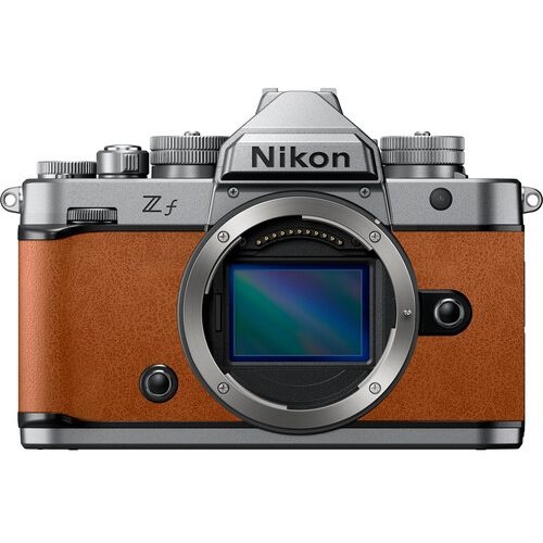 Nikon Z f Mirrorless Camera Body (Silver) Cognac Brown