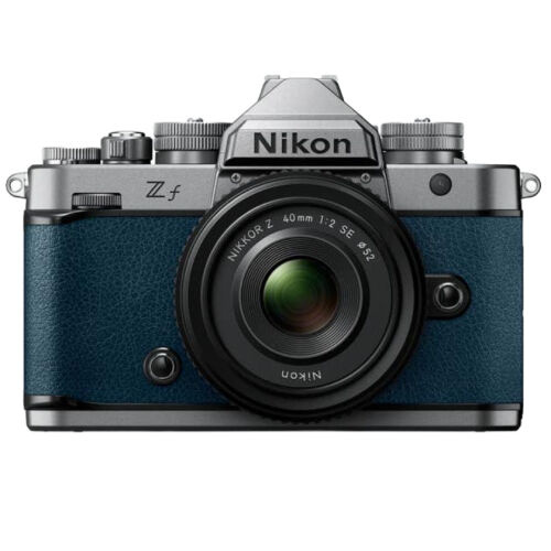 Nikon Z f Silver/Indigo Blue with NIKKOR Z 40mm f/2 (SE) Lens