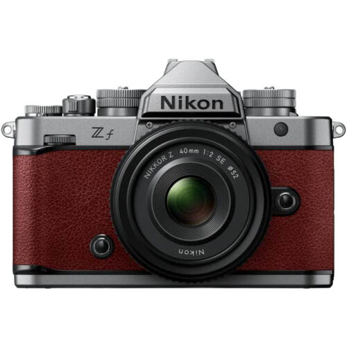 Nikon Z f Silver/Bordeaux Red with NIKKOR Z 40mm f/2 (SE) Lens